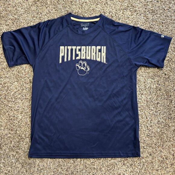 Pittsburgh Panthers Champion Moisture Wicking T Shirt - Size M - 1612 (MISC) - Picture 1 of 5